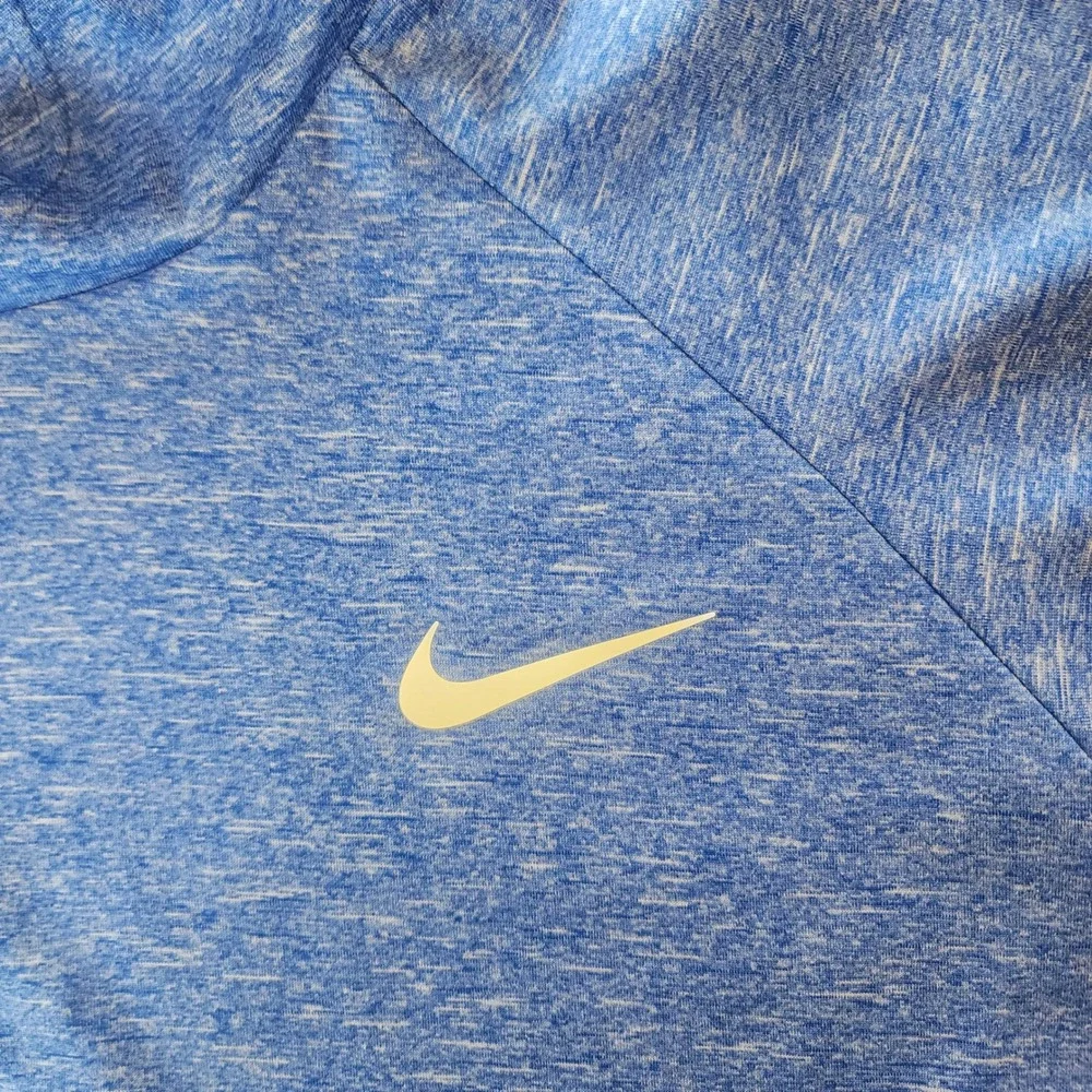 Nike Men Medium Swim Hoodie Blue UPF 40+ Rash Guard  Dri-FIT Beach Surf
